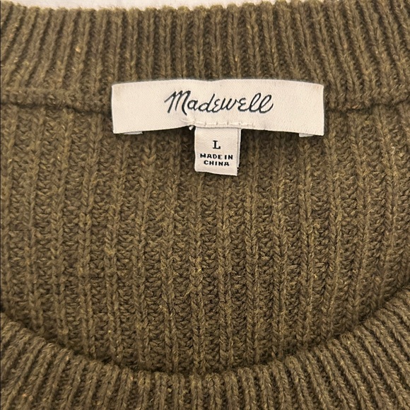 Madewell Olive Green Ribbed Sweater - Picture 2 of 4